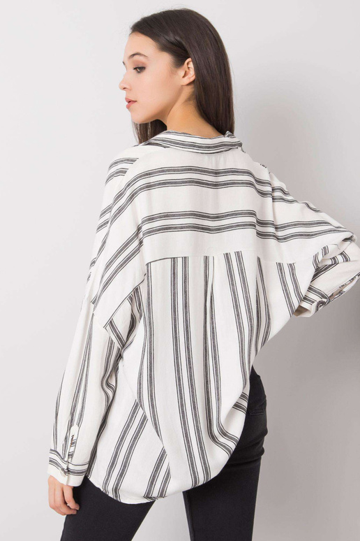 Ecru-černá pruhovaná košile Augusta...