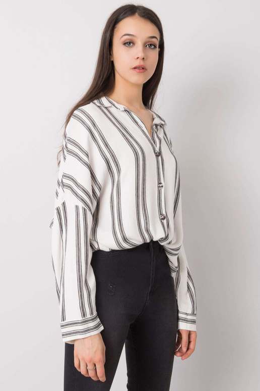 Ecru-černá pruhovaná košile Augusta...