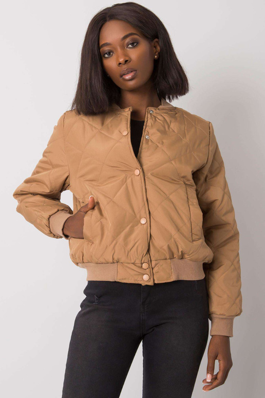 Tmavě béžový prošívaný bomber Sherise