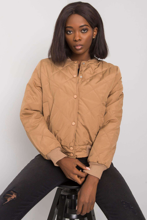 Tmavě béžový prošívaný bomber Sherise