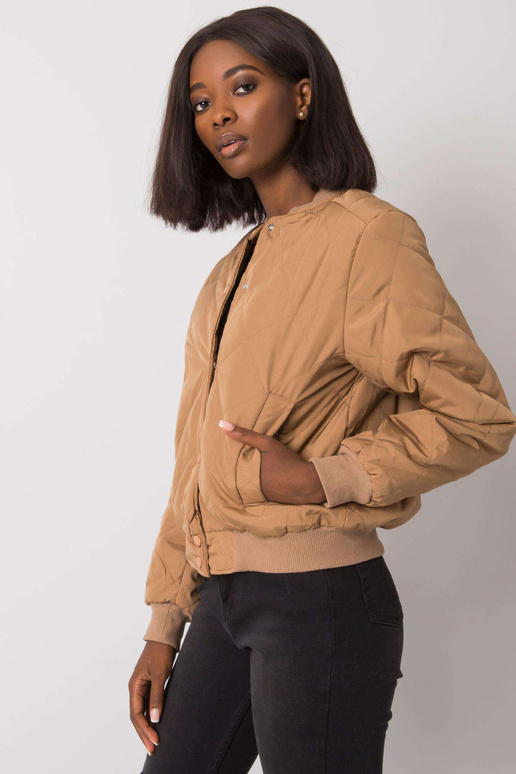 Tmavě béžový prošívaný bomber Sherise