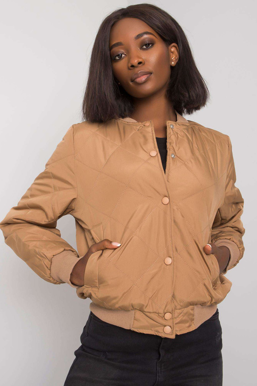 Tmavě béžový prošívaný bomber Sherise