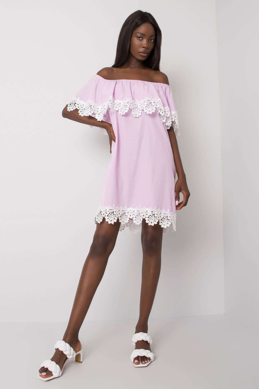 Světle fialové hispánské šaty s...