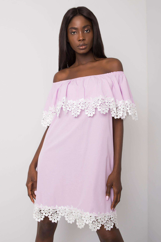 Světle fialové hispánské šaty s...