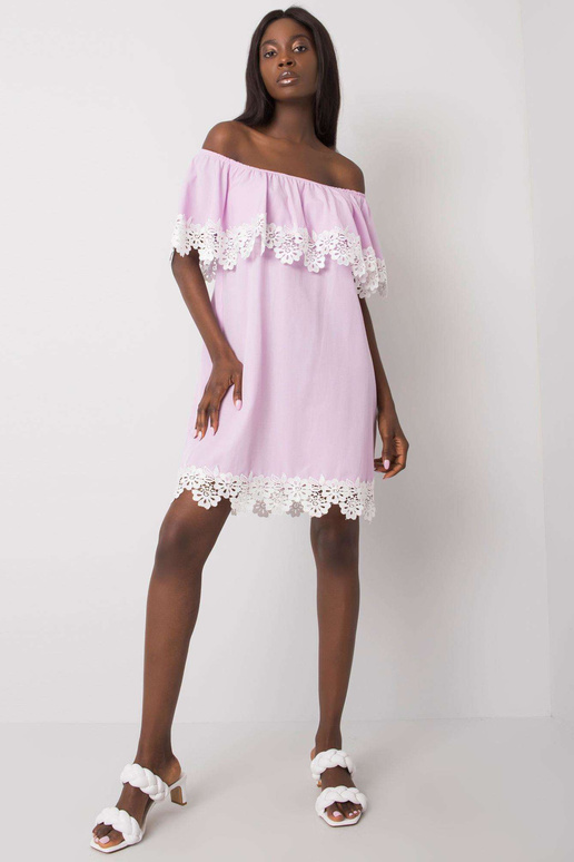 Světle fialové hispánské šaty s...