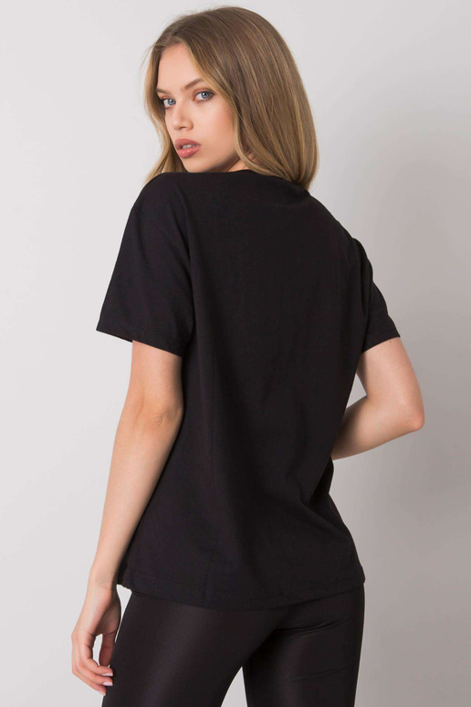 Černé tričko s potiskem zázvoru Černé tričko s potiskem zázvoru