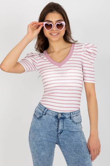 Bílo-růžová pruhovaná...