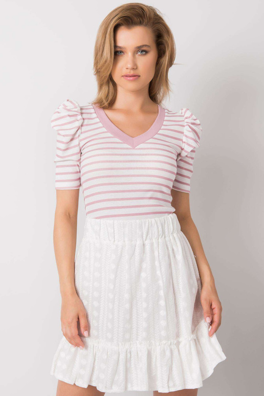 Bílo-růžová pruhovaná halenka Marlo