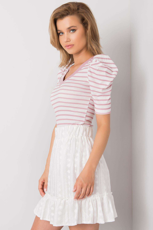 Bílo-růžová pruhovaná halenka Marlo