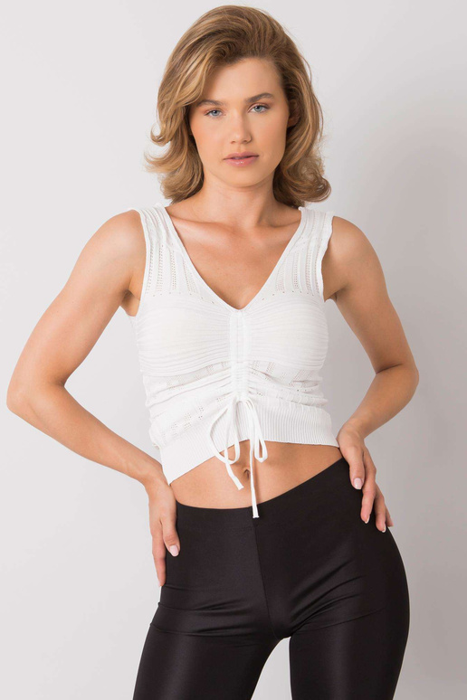 Bílý pletený top s žebrem Astrid Bílý pletený top s žebrem Astrid