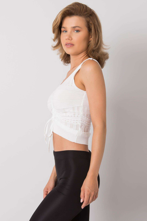 Bílý pletený top s žebrem Astrid Bílý pletený top s žebrem Astrid