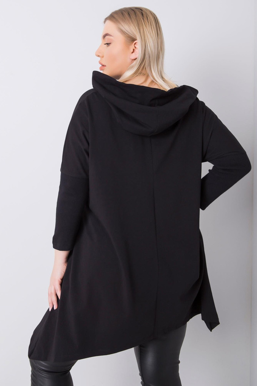 Aina Black Plus Size Mikina s kapucí