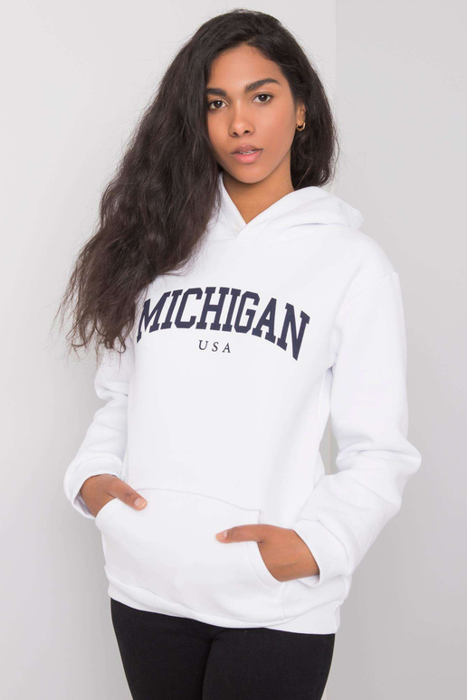 Bílá mikina s kapucí Khianna RUE PARIS Bílá mikina s kapucí Khianna RUE PARIS