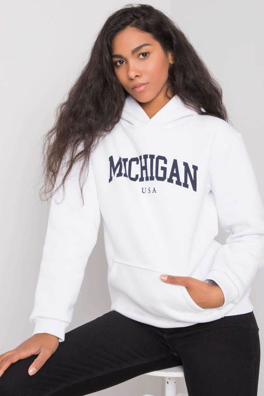 Bílá mikina s kapucí Khianna RUE PARIS Bílá mikina s kapucí Khianna RUE PARIS