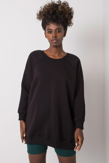 Černá bavlněná mikina Lana