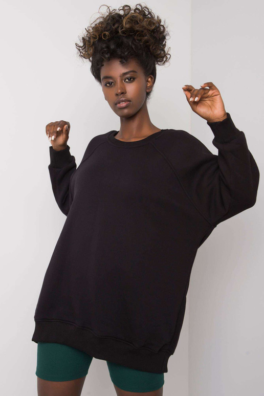 Černá bavlněná mikina Lana