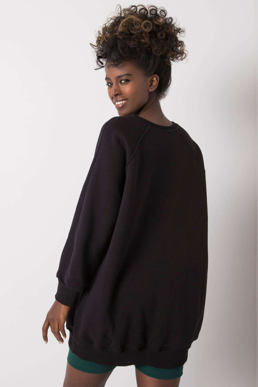 Černá bavlněná mikina Lana