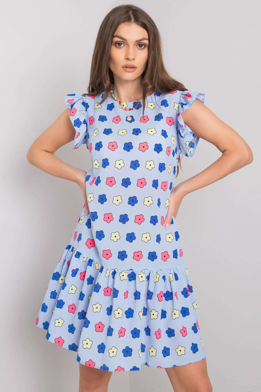 Modré volánové šaty Eria