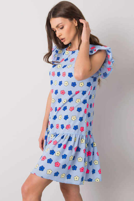 Modré volánové šaty Eria