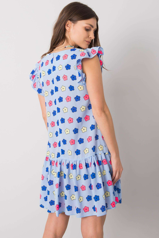 Modré volánové šaty Eria