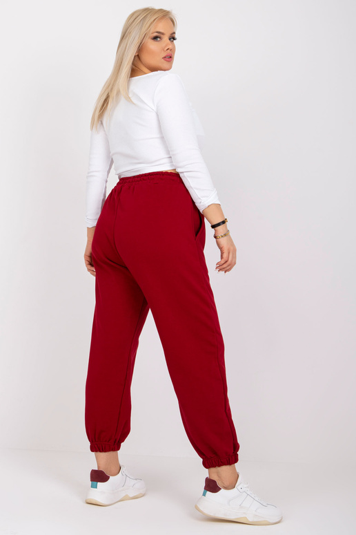 Vínové extra velké tepláky s kapsami...