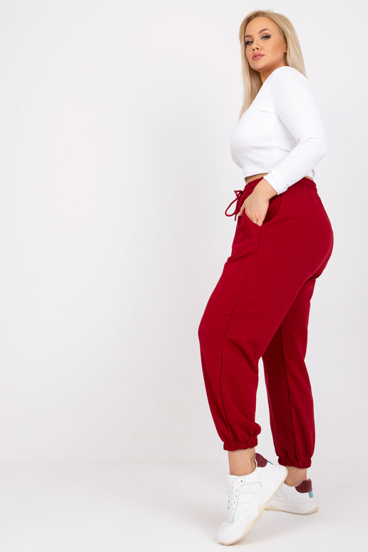 Vínové extra velké tepláky s kapsami...