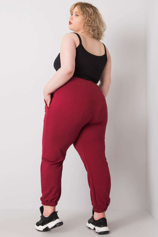 Vínové extra velké tepláky s kapsami...