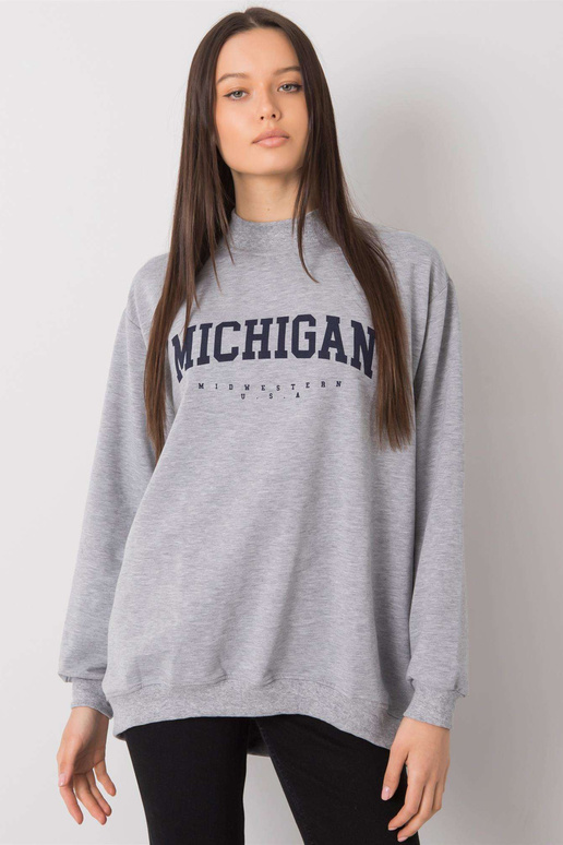 Šedá melanžová mikina s potiskem...