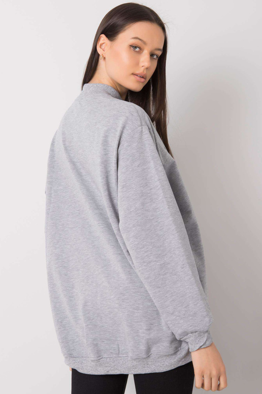 Šedá melanžová mikina s potiskem...