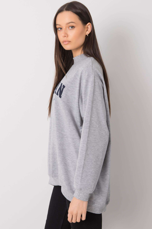 Šedá melanžová mikina s potiskem...