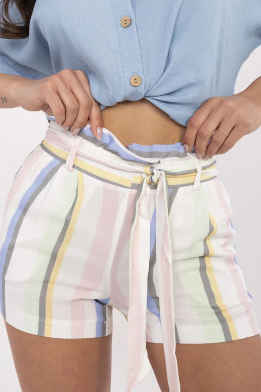 Bílé pruhované kraťasy Nefeli RUE PARIS