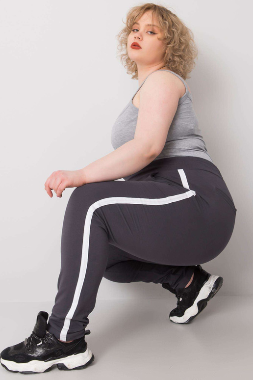 Dámské grafitové tepláky Kairi Plus Size