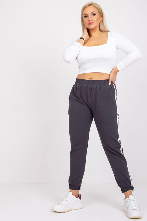 Dámské grafitové tepláky Kairi Plus Size