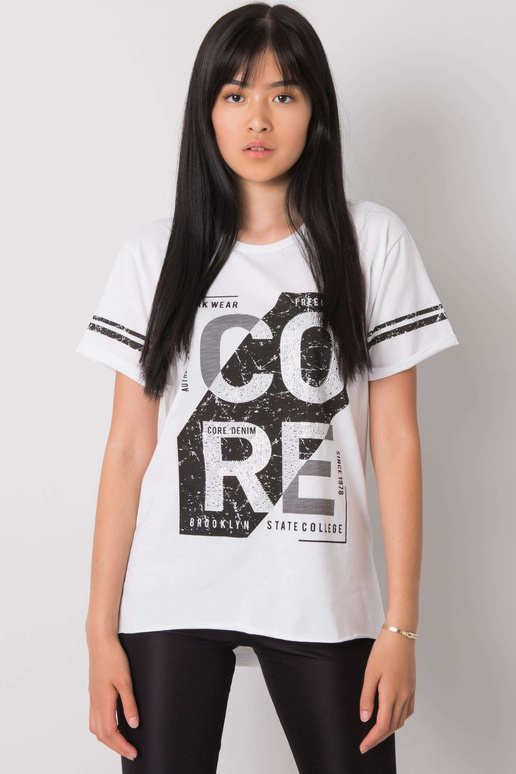 Bílé tričko s potiskem Amber Bílé tričko s potiskem Amber