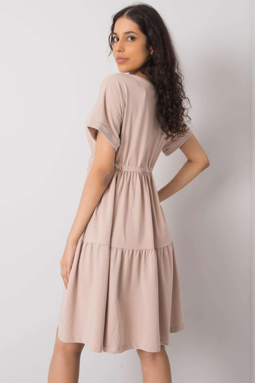 Béžové ležérní šaty Sebille RUE PARIS