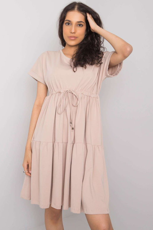 Béžové ležérní šaty Sebille RUE PARIS