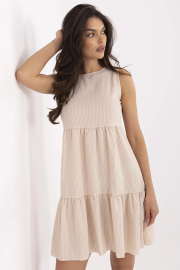 Béžové pruhované šaty Tebby...