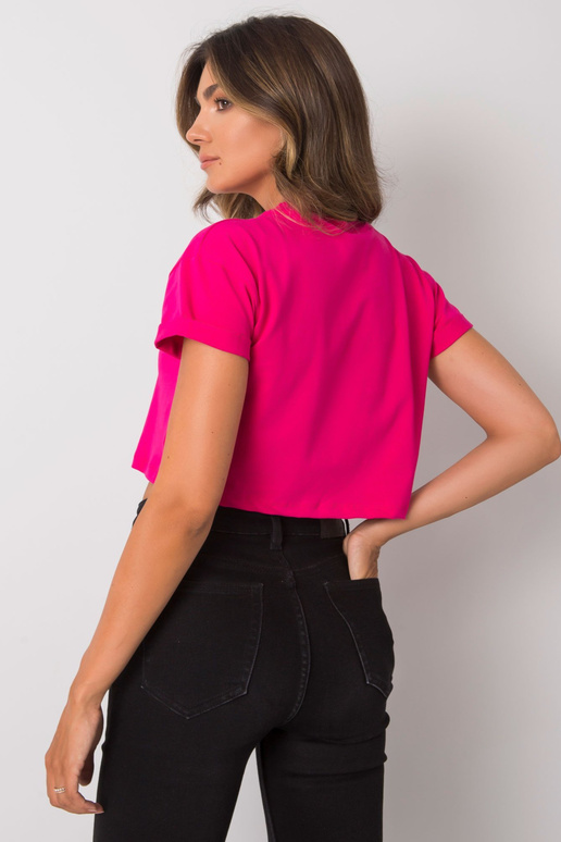 Krátké fuchsiové tričko Braelyn
