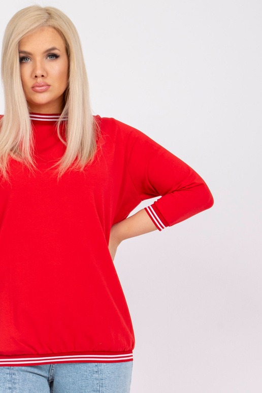 Červená perlová bavlněná halenka...