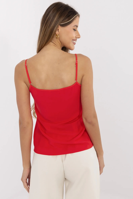 Červený top s krajkou Alenna