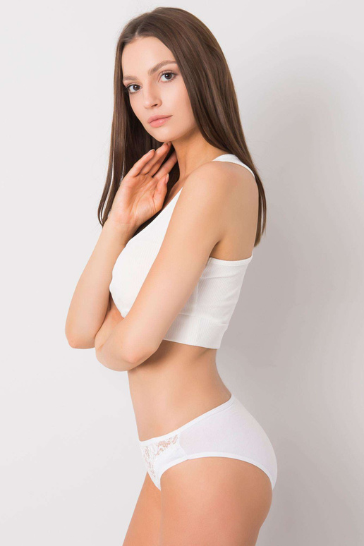 Bílé bavlněné kalhotky