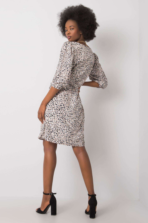 Béžové šaty s potiskem Jianna