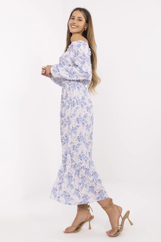 Béžové a modré španělské šaty Alodie...