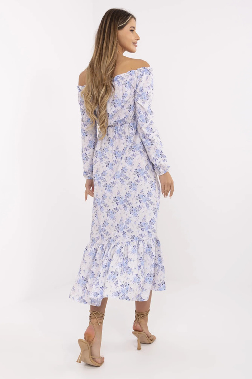 Béžové a modré španělské šaty Alodie...