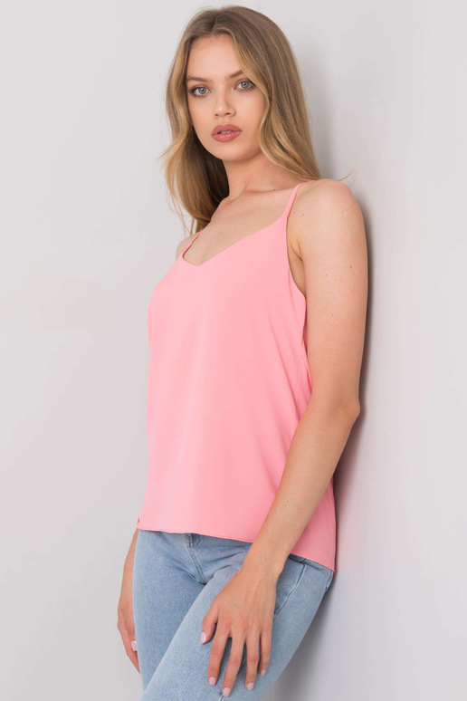 Světle růžový dámský top s páskem Linda