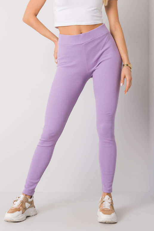 Světle fialové žebrované legíny Vesper