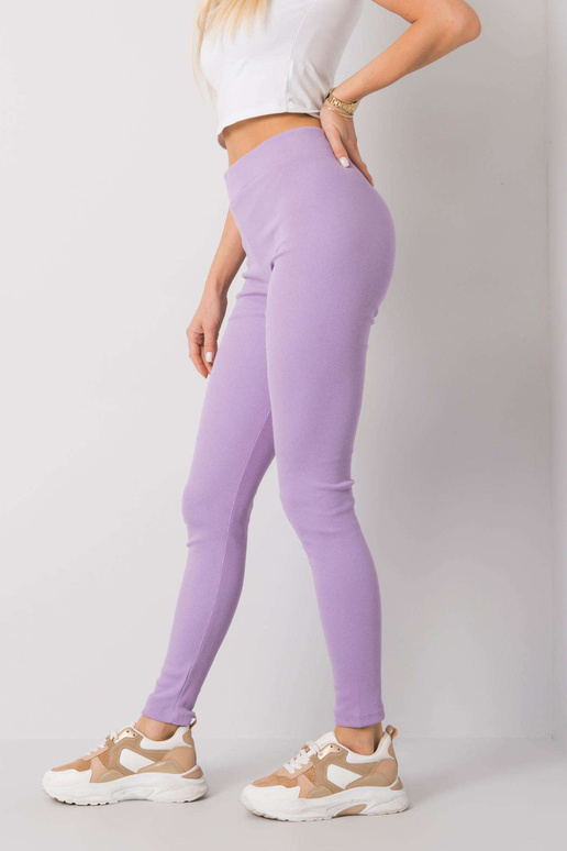 Světle fialové žebrované legíny Vesper