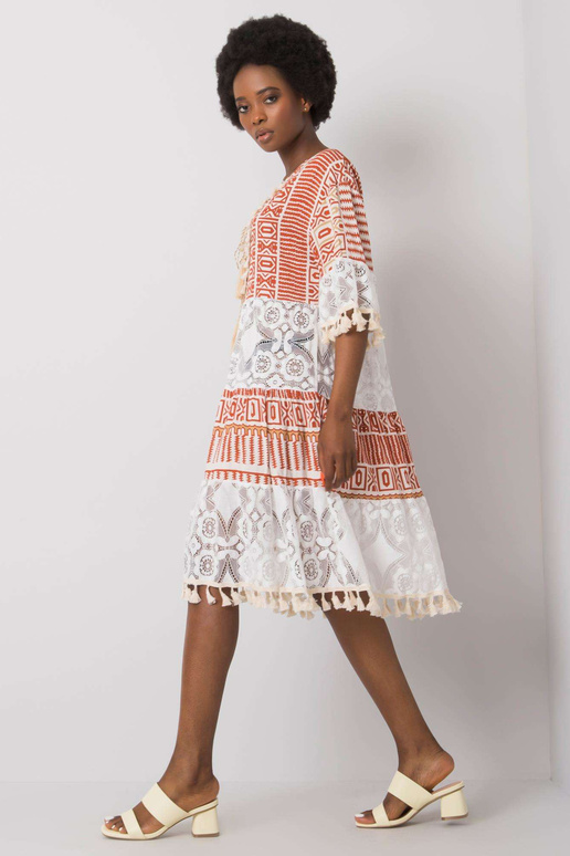 Nayeliiny tmavě oranžové boho šaty