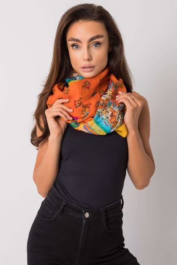 Oranžový viskózový pléd se...