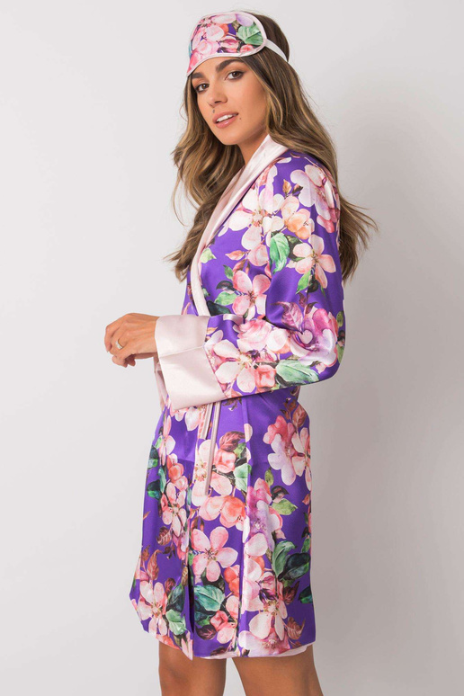 Světle růžová květinová noční sada